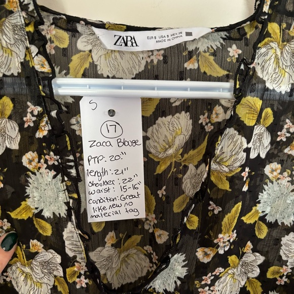 💙17 Zara Floral Blouse - Picture 8 of 10